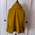 ZARA  GOLDEN MUSTARD YELLOW HOODED RAIN JACKET PEPLUM OUTERWEAR Photo 3