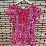 Style & Co  Red Floral Top‎ Size Small Photo 0