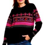 Johnny Was  The Fairisle Sweater Black Live Bling Cashmere Wool Blend XL Photo 0