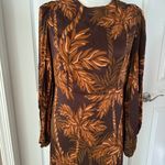 Farm Rio Anthro Long-Sleeve Low-Back Printed Midi Dress Photo 5