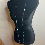 Van Heusen  Beaded 40” Long Layering Necklace Turquoise and Burgundy Stones Photo 1