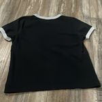 Brandy Melville  Nadine Navy Blue Ringer Tee Photo 3