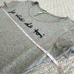 Free People We The Free / Gray Oversized French Scoop Neck T-Shirt Size XS Photo 5