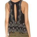 Free People  shirt flowy tank top embroidery cutout medium boho hippie Photo 1