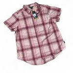 Eddie Bauer NWT Womens Short Sleeve Adventure Shirt Pink Plaid Lightweight Photo 0