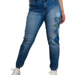 Style & Co 1990s Vintage . Skinny Straight Jeans with Boho Floral Pattern Photo 6