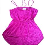 Tessies Vintage 80s Magenta Sheer Floral Lace Lingerie Intimates Romper Teddie Photo 7