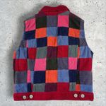 Ralph Lauren Vtg Y2K Colorful Corduroy Patchwork Quilted Vest Womens Sz S Photo 2