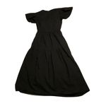 Who What Wear Black Tiered Country Style Midi  Dress with Flared Puff Sleeves 🔥 Photo 2