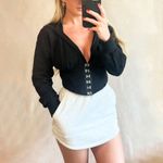 LOYO Boutique Bone Corset Style Hoodie And Short Set  Photo 3