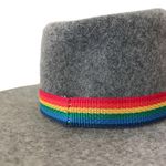 Olive & Pique Gray 100% Wool Magic Rainbow Banded‎ Fedora Hat Photo 7