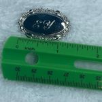 Sterling Silver E Y Initial Pin Brooch Marked Anson  Oval Shape Decorative Edges Photo 9