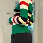 Anthropologie  Eugenia Striped Cardigan in Kelly Green Size 6 Retail $98 Photo 1