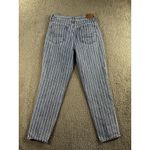 American Eagle  Mom Jeans‎ Women 4 High Rise Striped Blue Denim Pants Photo 1