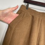 Halara  High Waisted Pocket Straight Leg Mop Corduroy Pants Medium Brown NEW Photo 2