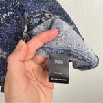 Torrid Fit & Flare Slub Button Up Toe Sleeve Blouse Blue Sz M Photo 6