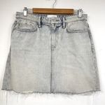 Current/Elliott Current Elliott Light Wash Cut Off Denim Jean Skirt Womens 29 Mini Blue Casual Photo 0