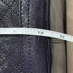 Elliott‎ Lucca Glossy Eggplant Purple Leather Textured Quilted Satchel Purse Photo 6