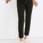 Madewell  Classic Straight Jeans in Lunar Wash Black Size 26 Petite Photo 0