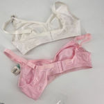 secret treasures NWT  Jacquard M Frame Bras Size 36B‎ White & Pink Wireless Photo 2