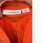 Sag Harbor  Orange Button Down Collared Top Size XL Photo 2