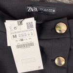 ZARA Women's Black High Waist Button Trim Sailor Shorts NEW M Photo 2