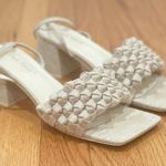 Natural Woven Block Heels Size 9 Photo 6