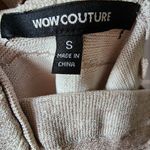 Wow Couture NWOT  Pink Glitter Knit Braided Strappy One Shoulder Bandage Dress S Photo 3