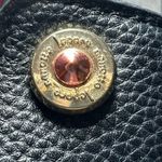 Nanette Lepore Handbag Womens Black Pebbled Leather Gold Hardware Classic Chic Photo 5