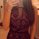 City Studios City Studio Burgundy Sheer Dress Perfect For Formal/Homecoming Photo 0