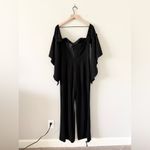 White House | Black Market  Off-Shoulder Jumpsuit with Flare Sleeve in Black Size12 Photo 3