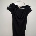 Amanda Smith Cowl Neck Sheath Dress Black Photo 3