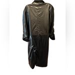 Pierette B. Faux Croc Lined Slicker Trench Coat Sz 40/10 Midi Length Black Swiss Photo 3