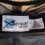 Betmar New York Black Organza Derby Tea Party Dress Wide Brim Hat Photo 3