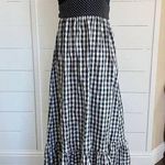 American Vintage VTG RARE Young Edwardian Arpeja Black and White Gingham Maxi dress sz 7 Photo 0