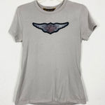 Harley Davidson Motorcycles Grey Logo Tshirt Gray Photo 0