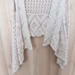 Mossimo Womens Crochet Duster Vest Size XXL Cream Boho Knit Cottage Coastal Photo 2