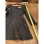 Elliatt  Mallory Long Sleeve sweet heart neck line Mini Dress Black Shimmer L Photo 2