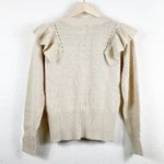 Milk & Honey Beige Ruffle Sweater Women's Size Small NWT Crew Neck NEW Photo 1