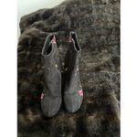 Nanette Lepore  Boots Sz  8.5  Suede Embroidered Flowers Butterfly Festival Y2K Photo 2