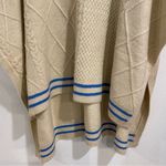 Free People Cream Harbour Stripe Cable knit Poncho Sweater Sz O/S NWT Photo 3