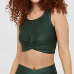 Aerie OFFLINE Ribbed Shine Twist Front Sports Bra‎ Sz L Photo 0