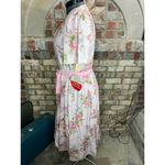 dress floral rose v neck pink yellow purple Size 12 Photo 4