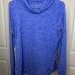 Athleta  XS Blue Heather Long‎ Sleeve Hooded Pullover Top Activewear Photo 0