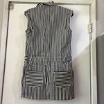 Current/Elliott  The Sleeveless Jumpsuit Mini Dress Striped Utility Cargo Pocket Photo 7