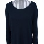 Talbots Navy Blue vented long sleeve sweat… Photo 0
