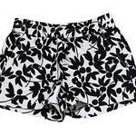 J.Crew  Womens Pull‎ On Shorts Size 00 Black White Floral Elastic Waist 26X3" Photo 0