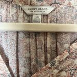 Lucky Brand  Top Womens Large Multicolor Boho Flowy Split Neck Long Sleeve Blouse Photo 6