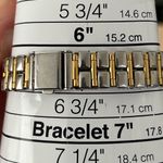 Bulova  Ladies Watch Two-Tone Bracelet Case Sparkling Silver Dial Gold-Tone Hands Photo 12