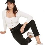 Madewell  Classic Straight Jeans in Lunar Wash Black- Size 25 Photo 1